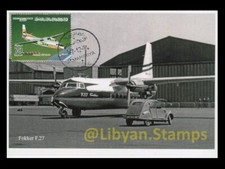 LIBYA 1984 Fokker Holland ICAO Aviation (maximum card)