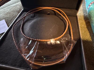Christofle Sterling Silver Cara Duo Necklace S2 - Caramel - Brand New In Box