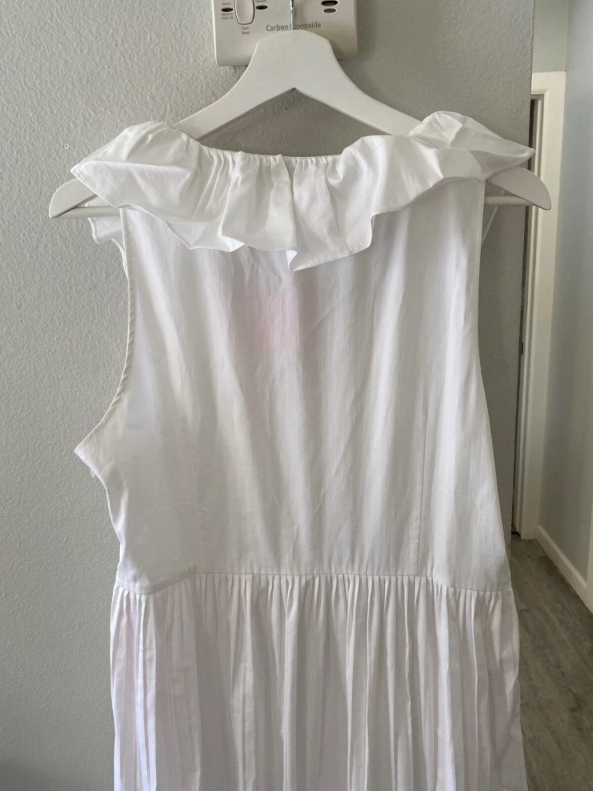 Abito a strati Kate Spade in popeline con volant taglia 14