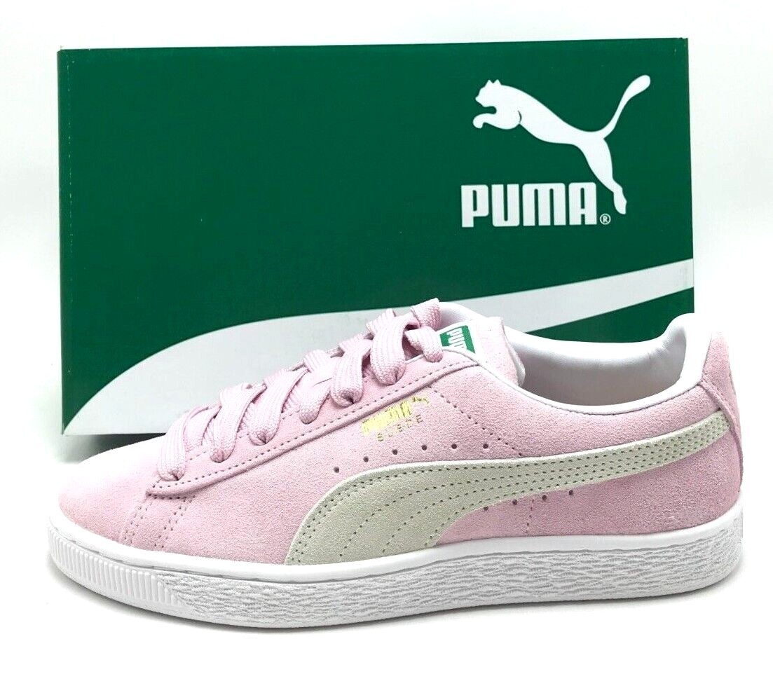 NEW* YOUTH GRADE-SCHOOL PUMA SUEDE CLASSIC XXI J PINK / WHITE