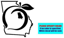 Georgia Peach State Pride Vinyl decal sticker Truck Window Laptop Die Cut 22"