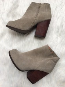 grey chunky heel boots
