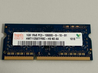 Hynix 1GB 1Rx8 PC3 - 10600S Laptop / Netbook Arbeitsspeicher RAM DDR3