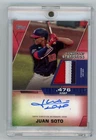 2021 Topps Baseball JUAN SOTO /25 Auto 3CLR Patch Relic INSANE 8/25 Stats U839