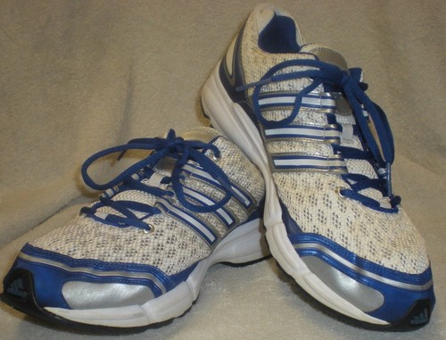 ADIDAS CLIMACOOL MENS 11.5 TORSION SYSTEM ATTUNE CC WHITE/BLUE MESH SNEAKERS