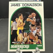 1989-90 NBA Hoops James Donaldson #189 Dallas Mavericks