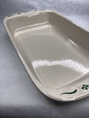 Longaberger Pottery Woven Traditions Heritage Green RARE 16