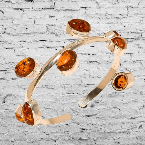 Amber Silver Plated Bracelets 8 Gemstones Fashion Jewelry - Picture 13 of 13