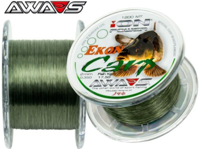 AWA'S ION POWER EKON CARP 1200m/ 1312yds NEW MODEL Fishing line
