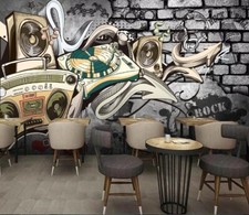 3D Music Equipment R26094 Wallpaper Wall Mural Self-adhesive Removable Luna