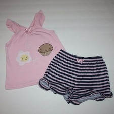 Gymboree Sleepover Sleepwear Egg  Muffin Shortie Pajama Two-Piece Set size 3-4
