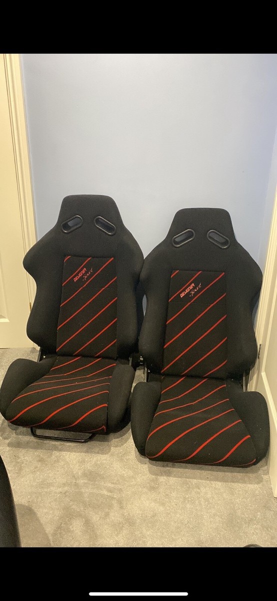 Recaro SR1 D&W Designer Sport Black/Red Pair | eBay 