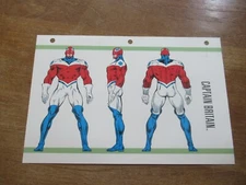 CAPTAIN BRITAIN BIO SHEET VINTAGE MARVEL COMICS LOTS OF GREAT INFO ON CHARACTER