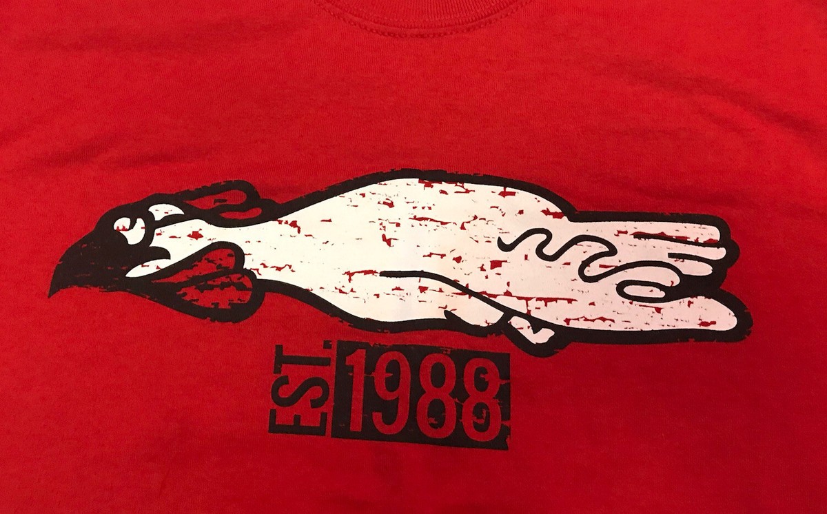 CHICKEN EXPRESS RED GRAPHIC TEE SHIRT SIZE MEDIUM | eBay