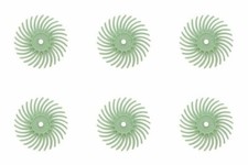 3M RADIAL 1MICRON BRISTLE DISCS BRUSHES LIGHT GREEN 9/16" BRISTLE DISC BRUSH 6pc