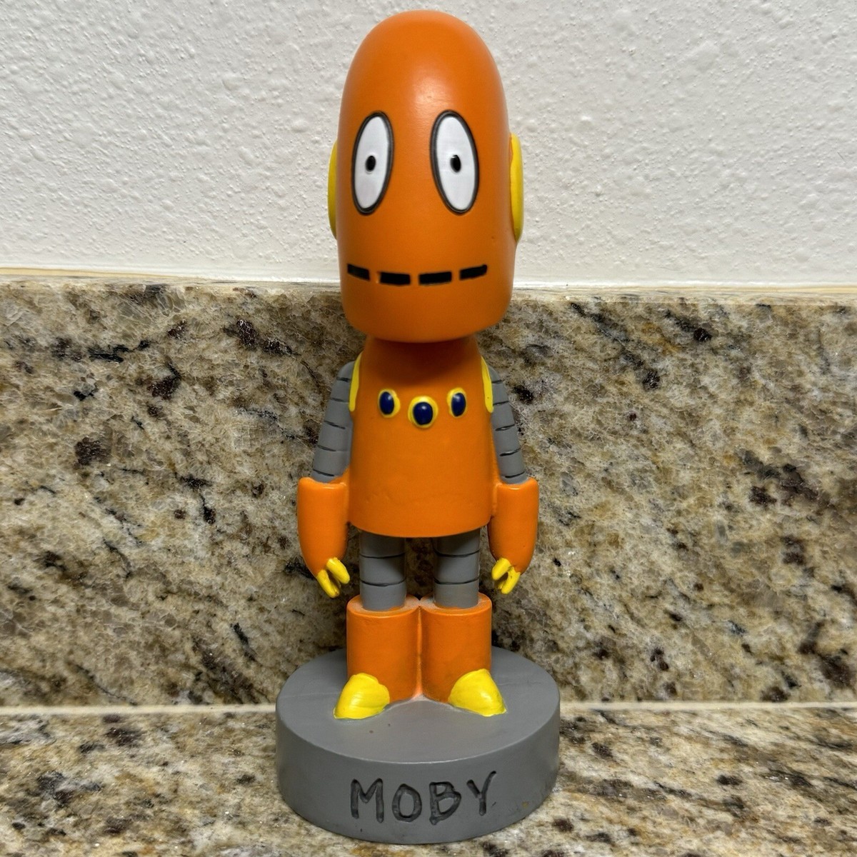 2018 BrainPoP Tim Moby The Robot Bobblehead (Very Rare & Hard to