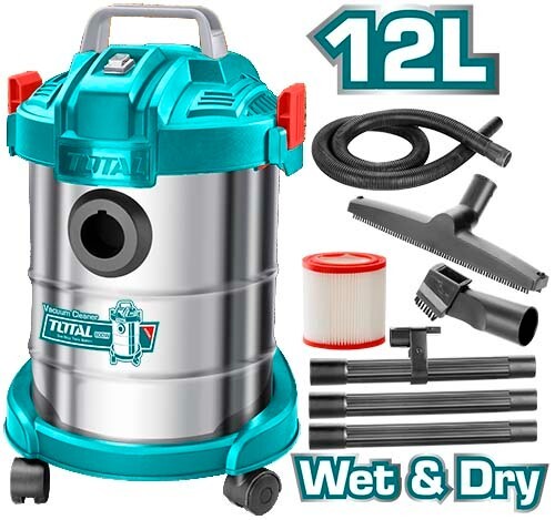 Aspiratutto TOTAL TVC14122 12L: Recensione e Prezzo Bidone Inox 800W