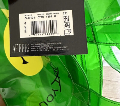 Sac à Main Alberta Ferretti PHILOSOPHY - PVC Transparent Vert, Smile Bag, Taille Medium | Sac Transparent Tendance