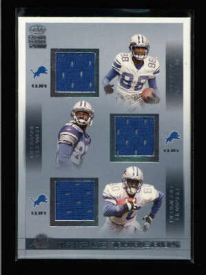 ANDERSON / CROWELL / HOWARD 2002 CROWN ROYALE TRIPLE THREADS GAME JERSEY AY344