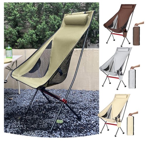 Outdoor Camping Ultralight Folding Chair Folding Chair Outdoor w/Side Pocket - Picture 3 of 32