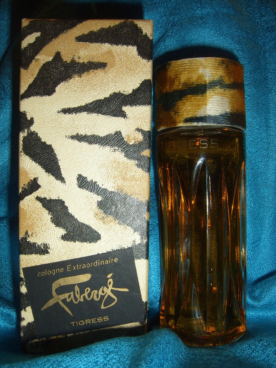 Faberge Perfume Bottle Vintage Tigress Perfume Faberge Tigress Box