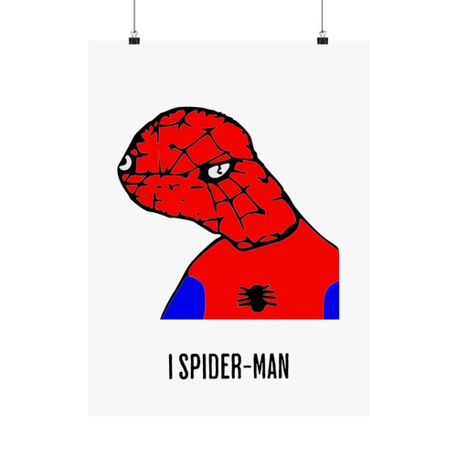 Poster meme Spiderman, divertente arte da parete ufficio, poster umoristico, regalo bavaglio - Foto 16 di 22