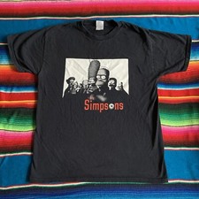 Vintage 2001 The Simpsons, Sopranos Parody T-shirt, Black Size Large EUC
