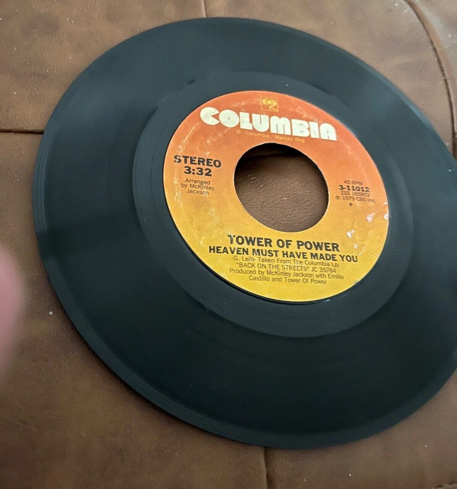TOWER OF POWER `ROCK BABY/HEAVEN MUST HAVE MADE YOU~COLUMBIA 3-11012 - EXCELLENT - Image 2 of 2