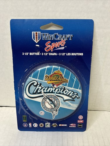 1997 Florida Marlins MLB World Series Champions Wincraft Button NEW B7 - 第 1/2 張圖片
