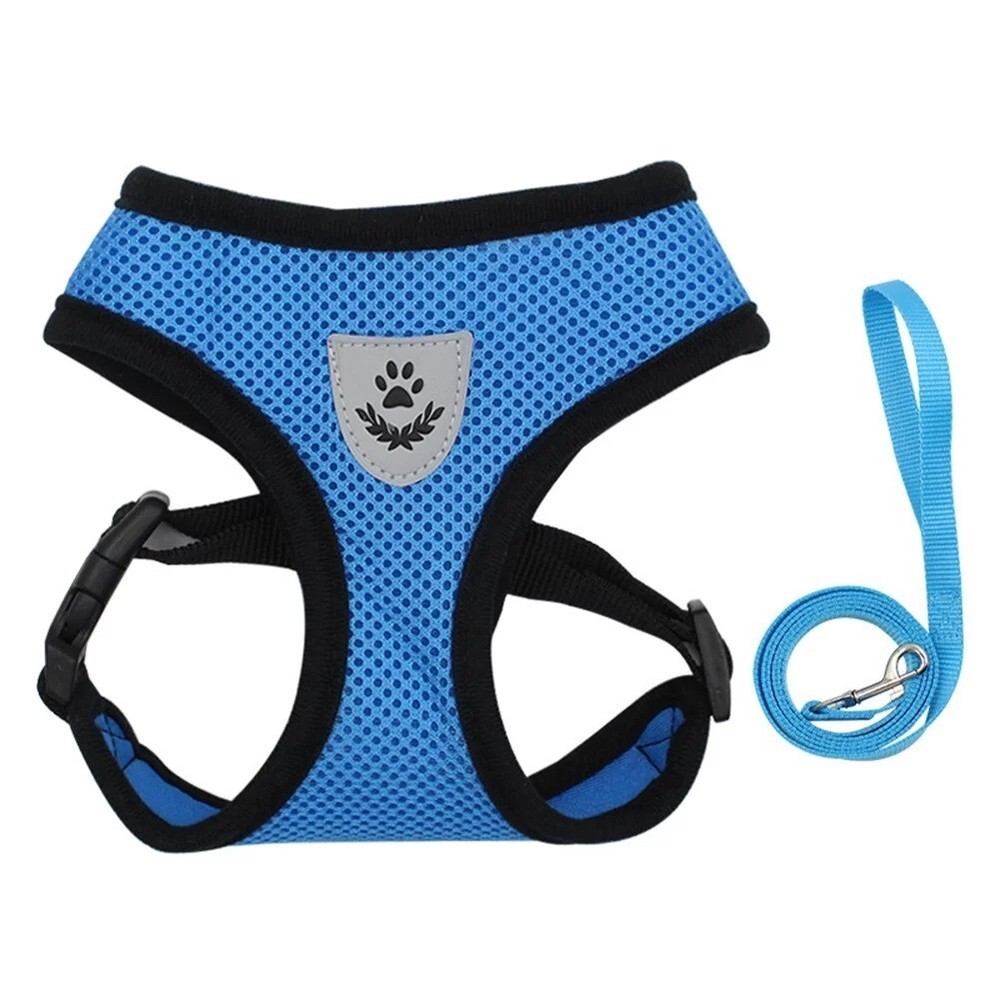 Dog Harness Cat Harness No Pull Comfort Padded Vest with Leash Size M