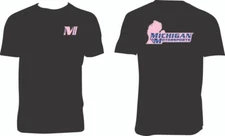 Women's Size Michigan Motorsports Pink Logo T-Shirt