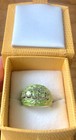 Vibrant Green Peridot Gemstone & Enamel Sterling Silver 925 Ring — photo 4