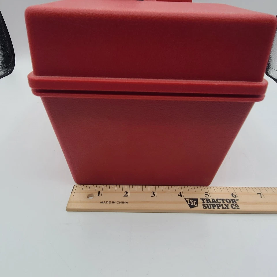Vintage Stack-On Red Tool Box Tackle Box Hard Plastic Removable Tray Never Used - Image 4 of 4
