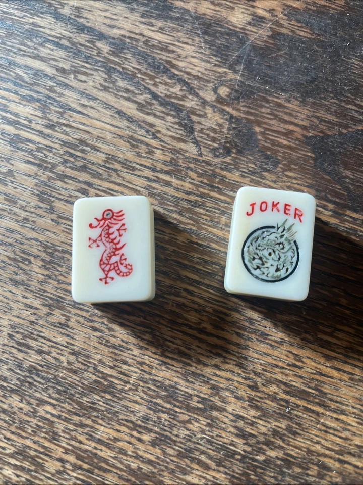 Vtg Bakelite Cardinal Mah Jongg Set 152 Tiles in Case w/ 5 Racks - Image 4 of 4