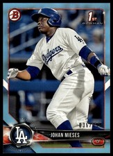 2018 Bowman #BP19 Johan Mieses Prospects Sky Blue #/499