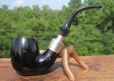 Winslow (Poul?) 925 Silver #255 Smooth Billiard Smoking Estate Pipe 5.5" L