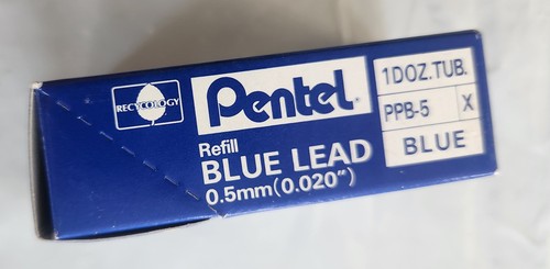 Pentel BLUE PPB-5 Refill colored lead 0.5 mm 1 pack x 12 tube school office home - Picture 4 of 6