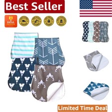 Charming 4-Pack Baby Burp Cloths   Soft Absorbent Cotton with Vibrant Patterns