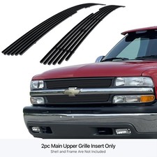 For 2000-2006 Chevy Suburban Tahoe Upper Stainless Black Billet Grille Insert For 2000-2006 Chevy Suburban Tahoe Upper Stainless Black Billet Grille Insert