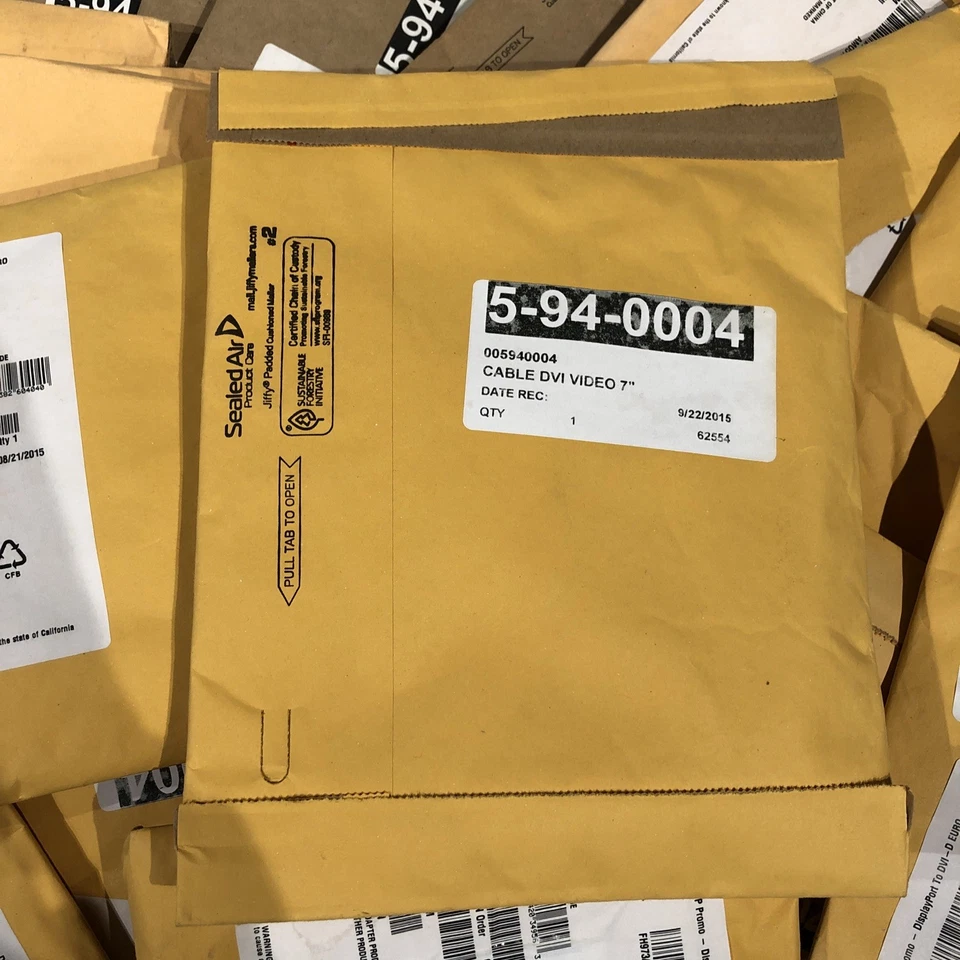 LOT OF 90! NEW SEALED HP 752660-001 753744-001 DISPLAY PORT TO DVI ADAPTER CABLE - Image 3 of 4