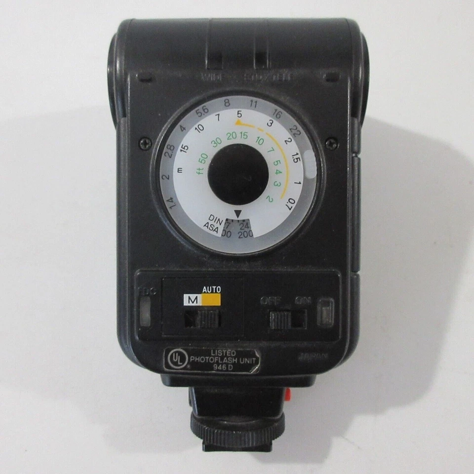 Minolta Auto 128 Camera Strobe Flash Hot Shoe Swivel Bounce Vintage - Image 2 of 4