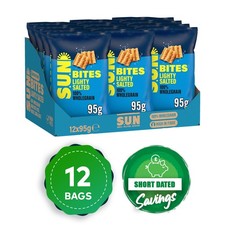 Sunbites Snacks Lightly Salted Wholegrain Sharing Bag Crisps 12 x 95g Short