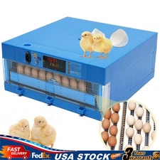 2-in-1 Auto Egg Incubator 24-120 Eggs Dual-Power Digital Poultry Hatcher Machine