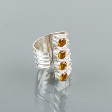Citrine Gemstone 925 Sterling Silver Ring Handmade Jewelry Ring For Gift