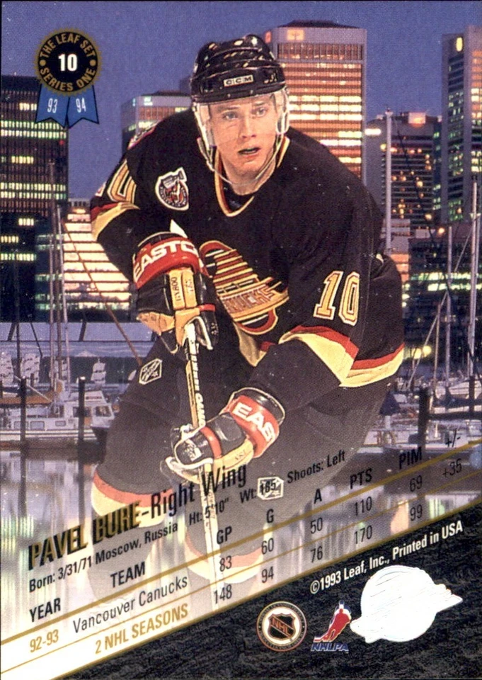 1993-94 LEAF Base RCs Stars 🥅 YOU PICK 🥅Complete Your NHL Set #1 - #235 - Image 4 of 4