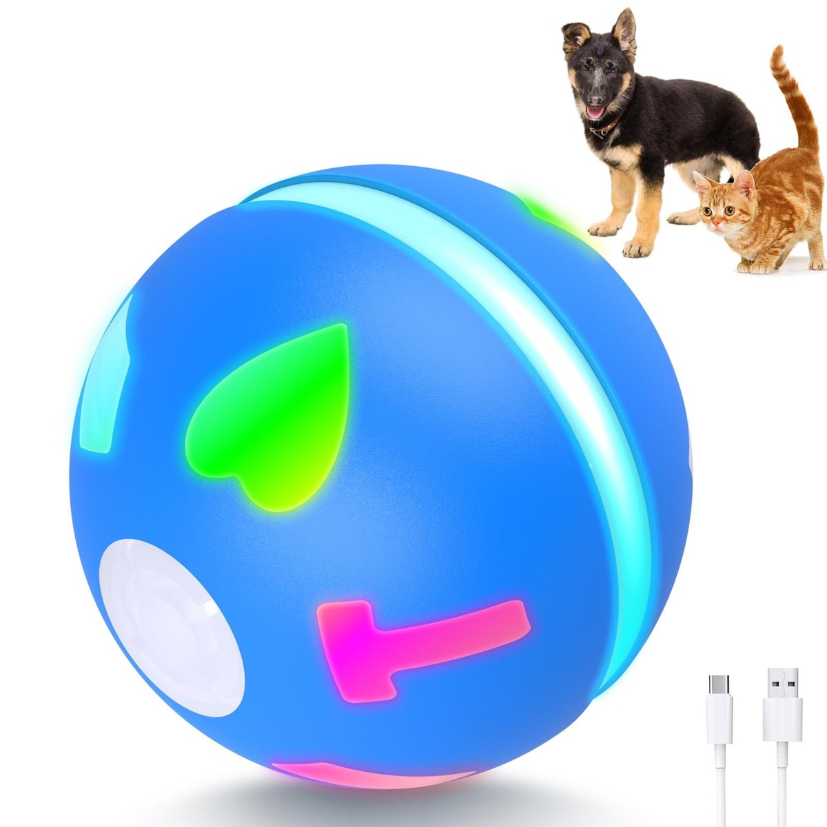 Interactive Dog Toys Ball, Motion Activated Rolling Dog Ball, Automatic Toy  f...