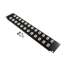 NavePoint 2U (3.5") 19 Inch Panel with 24 Cat5e Mini-Couplers