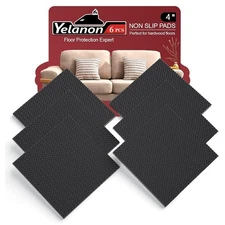 Yelanon 6pcs 4" Non-Slip Self-Adhesive Rubber Furniture Pads for Hardwood Floors