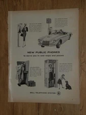 Magazine Ad* - 1960 - AT&T / Bell System - public phones