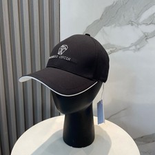 Brunello Cucinelli Men Women Hard-Top Baseball Cap Letter Embroidered